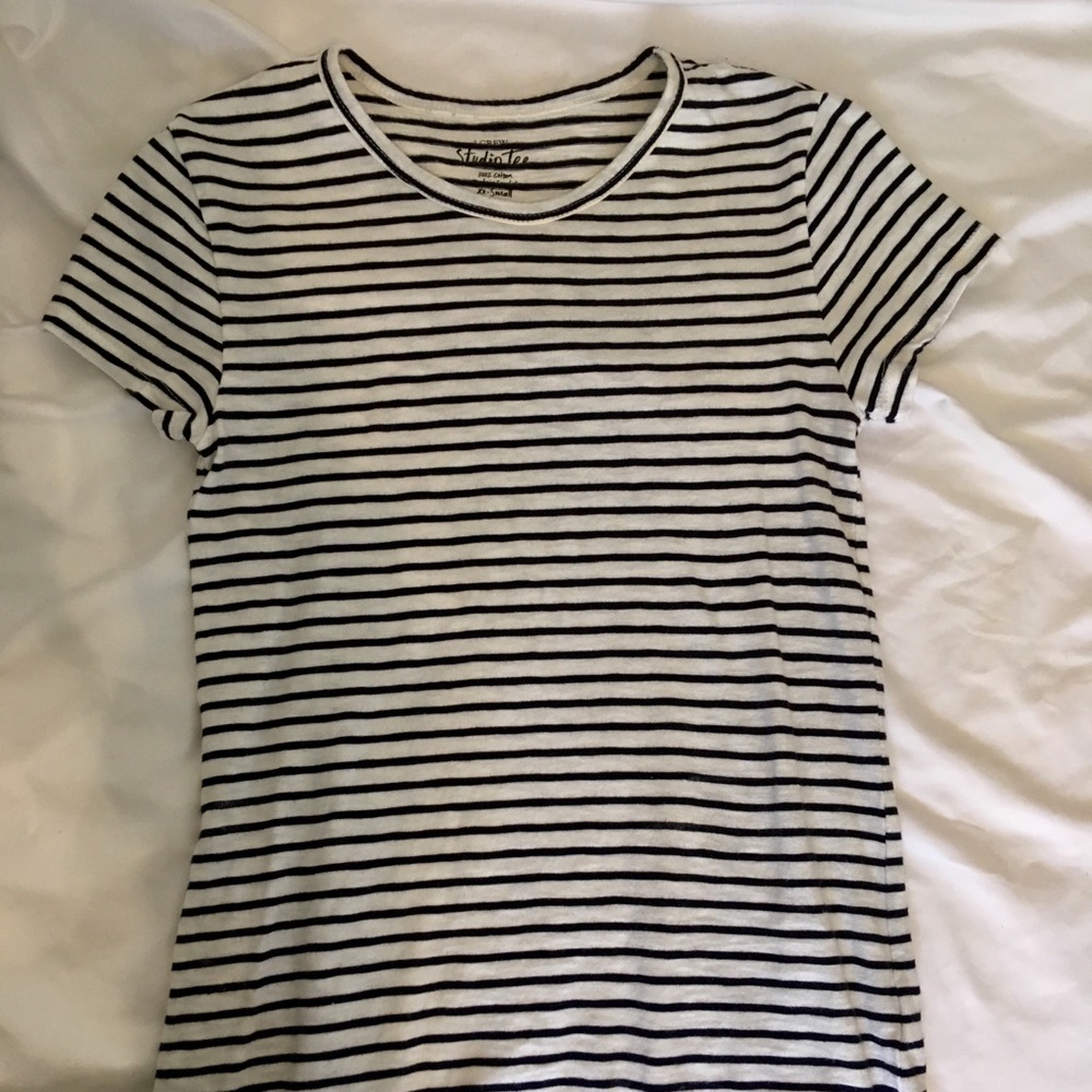 J. Crew Factory striped short sleeve studio tee